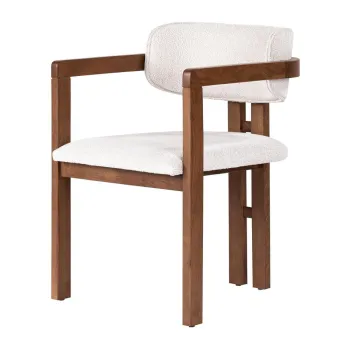 Scaun de living alb cu cotiere Toscana - Kalune Design imagine