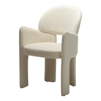 Scaun de living bej cu cotiere Aole - DAN-FORM Denmark imagine