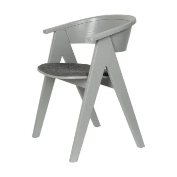 Scaun de living gri cu cotiere tapitat NDSM - Zuiver imagine