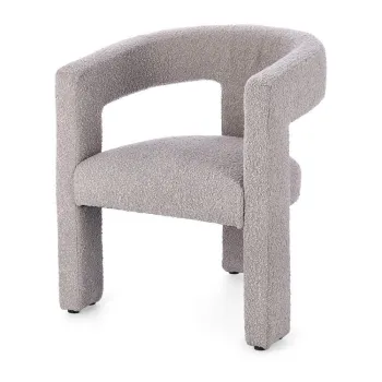 Scaun de living gri deschis cu cotiere tapitat Arabella - Bizzotto imagine