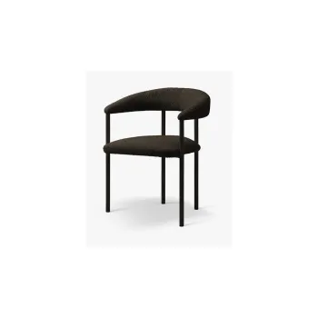 Scaun de living negru cu cotiere tapitat Lea - Micadoni imagine