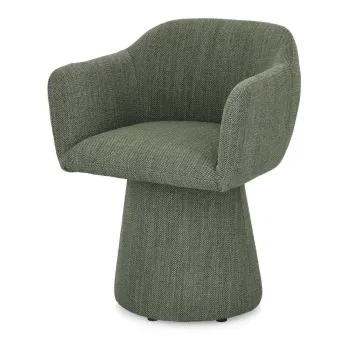 Scaun de living verde cu cotiere/rotativ tapitat Lottie - Bizzotto imagine