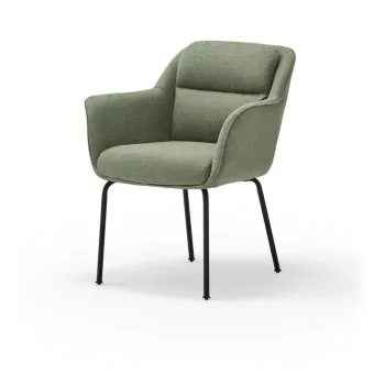 Scaun de living verde cu cotiere tapitat Sadira - Teulat imagine