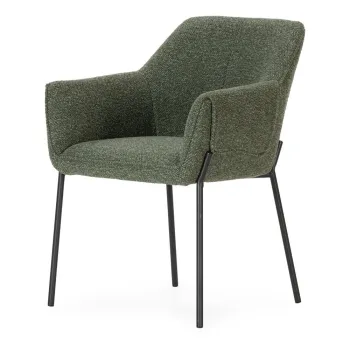 Scaun de living verde cu cotiere tapitat Suma - MOME imagine