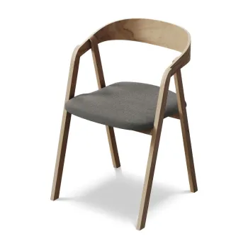 Scaun de sufragerie gri din lemn masiv Erika aEURMakamii imagine