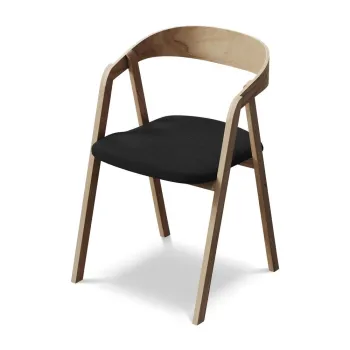 Scaun de sufragerie negru din lemn masiv Erika aEURMakamii imagine