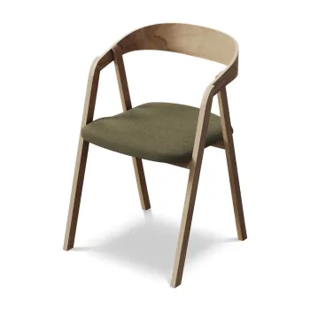 Scaun de sufragerie verde din lemn masiv Erika aEURMakamii imagine