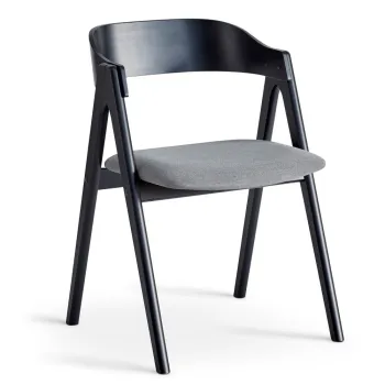 Scaun din lemn de fag Findahl by Hammel Mette, negru-gri imagine