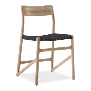 Scaun din lemn masiv de stejar Gazzda Fawn, negru imagine