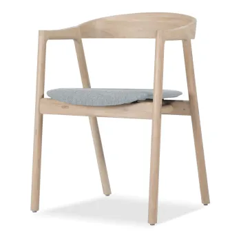 Scaun din lemn masiv de stejar Gazzda Muna, albastru - gri imagine