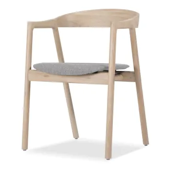 Scaun din lemn masiv de stejar Gazzda Muna, gri imagine