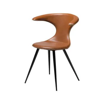 Scaun din piele artificiala DAN-FORM Denmark Flair, maro imagine