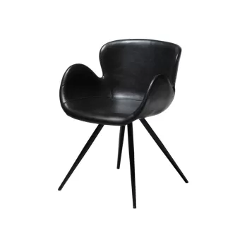 Scaun din piele artificiala DAN-FORM Denmark Gaia, negru imagine