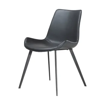 Scaun din piele artificiala DAN-FORM Denmark Hype , negru imagine