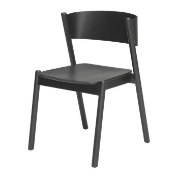 Scaun dining din stejar negru Oblique - Hubsch imagine