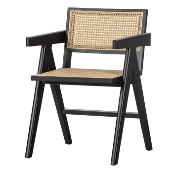 Scaun dining negru din lemn de pin Gunn - WOOOD imagine