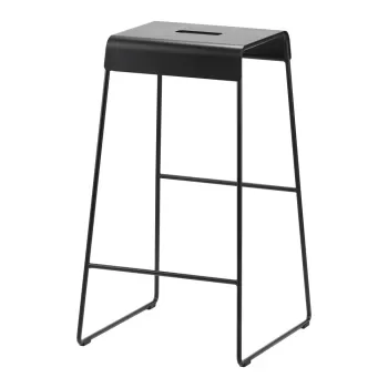 Scaun negru din metal A-Stool - Zone imagine