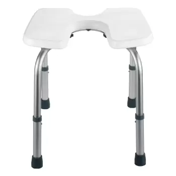 Scaun pentru dus Wenko Hygienic Stool White, 53 x 46 cm imagine