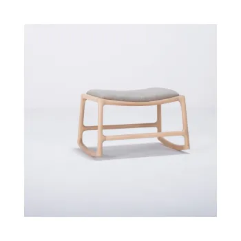 Scaun/taburet cu constructie din lemn de stejar Gazzda Dedo, albastru - gri imagine