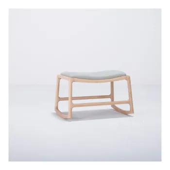 Scaun/taburet cu structura din lemn de stejar Gazzda Dedo, gri imagine