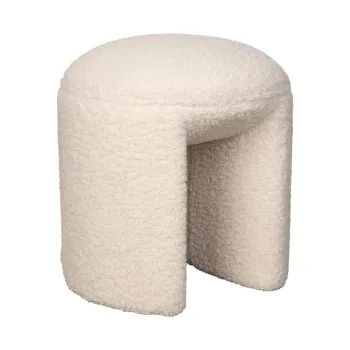 Scaun tip taburet crem tapitat Noxx - White Label imagine