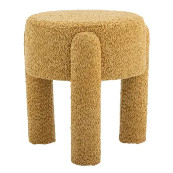 Scaun tip taburet galben ocru tapitat Bruno - Bloomingville imagine