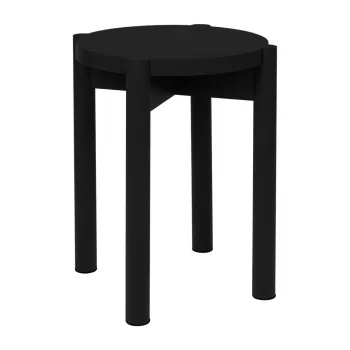 Scaun tip taburet negru din lemn de fag Hopp - noo.ma imagine