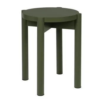 Scaun tip taburet verde din lemn de fag Hopp - noo.ma imagine