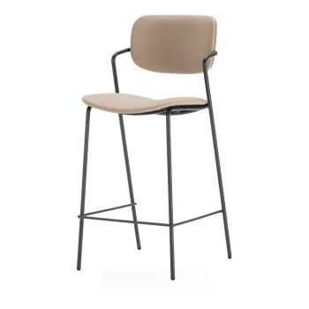 Scaune de bar bej 2 buc. (inaltime sezut 68 cm) Maika - Marckeric imagine