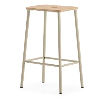 Scaune de bar crem 2 buc. (inaltime sezut 65 cm) Abba - Marckeric imagine