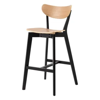 Scaune de bar din lemn de arbore de cauciuc 2 buc. 105 cm Roxby - Actona imagine