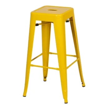 Scaune de bar galbene 2 buc. din metal (inaltime sezut 76,5 cm) - Ixia imagine