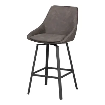 Scaune de bar gri 2 buc. (inaltime sezut 65 cm) Alison - Rowico imagine