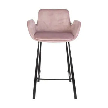 Scaune de bar roz-deschis 2 buc. din catifea 91,5 cm Brit - Zuiver imagine