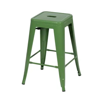 Scaune de bar verde 2 buc. din metal (inaltime sezut 61 cm) - Ixia imagine