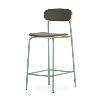 Scaune de bar verde-inchis 2 buc. tapitate (inaltime sezut 65,5 cm) Saula - Marckeric imagine