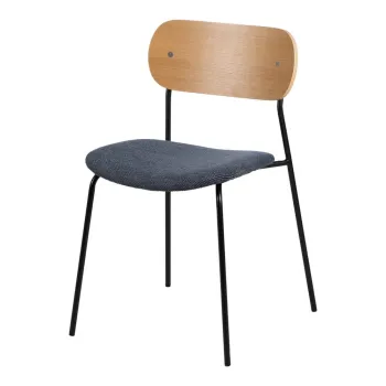 Scaune de dining albastre/in culoare naturala 4 buc. Moe - Ixia imagine