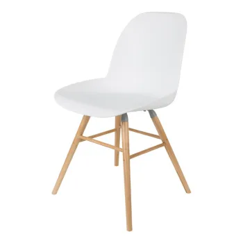 Scaune de dining albe 2 buc. Albert - Zuiver imagine