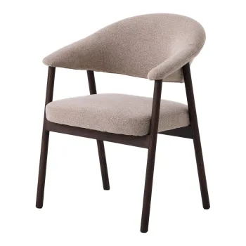 Scaune de dining bej cu cotiere 2 buc. din lemn de stejar Elk - Unique Furniture imagine