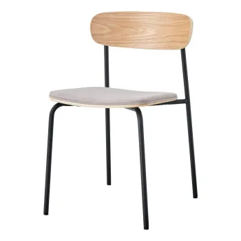 Scaune de dining bej/in culoare naturala 2 buc. Adriana - Marckeric imagine