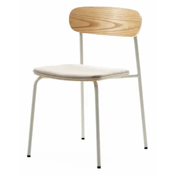 Scaune de dining bej/in culoare naturala 2 buc. Adriana - Marckeric imagine