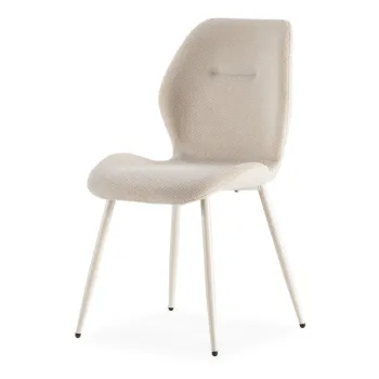 Scaune de dining crem 4 buc. tapitate Ansu - Marckeric imagine