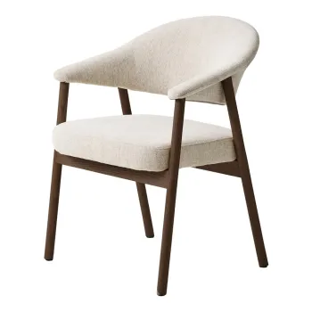 Scaune de dining crem cu cotiere 2 buc. din lemn de stejar Elk - Unique Furniture imagine