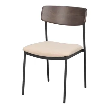 Scaune de dining crem/maro inchis 2 buc. Maymont - Rowico imagine