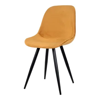 Scaune de dining galben-mustar 2 buc. din catifea Capri - LABEL51 imagine