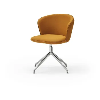 Scaune de dining galben-mustar rotative 2 buc. Add - Teulat imagine