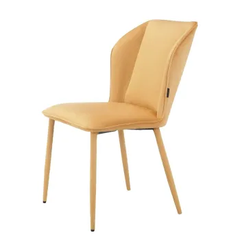 Scaune de dining galbene 2 buc. din catifea Wilma - Storaa imagine