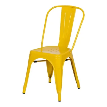 Scaune de dining galbene 2 buc. din metal - Ixia imagine