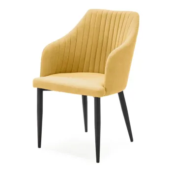 Scaune de dining galbene 2 buc. Nadi - Marckeric imagine