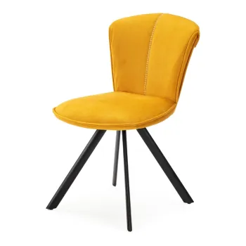 Scaune de dining galbene 2 buc. Simbra - Marckeric imagine